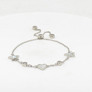MOP CZ ADJUSTABEL BRACELET SILVER 92.5