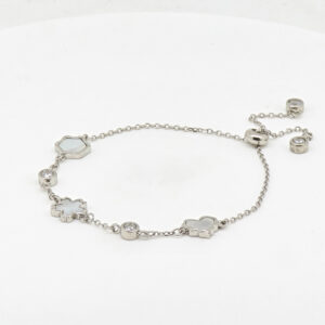 MOP CZ ADJUSTABEL BRACELET SILVER 92.5