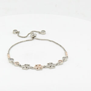 CZ  ADJUSTABEL BRACELET SILVER 92.5