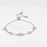 MOP CZ ADJUSTABEL BRACELET SILVER 92.5