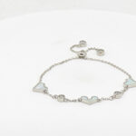 MOP CZ ADJUSTABEL BRACELET SILVER 92.5