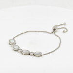 CZ  ADJUSTABEL BRACELET SILVER 92.5