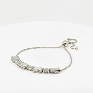 CZ  ADJUSTABEL BRACELET SILVER 92.5