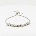 CZ  ADJUSTABEL BRACELET SILVER 92.5