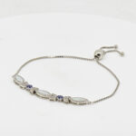 CZ  ADJUSTABEL BRACELET SILVER 92.5
