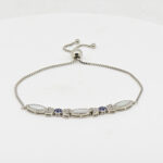 CZ  ADJUSTABEL BRACELET SILVER 92.5