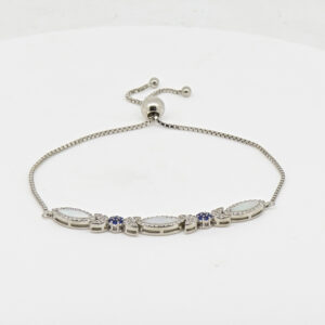 CZ  ADJUSTABEL BRACELET SILVER 92.5