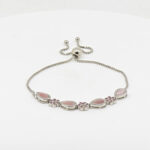 CZ  ADJUSTABEL BRACELET SILVER 92.5