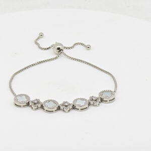 MINA CZ  ADJUSTABEL BRACELET SILVER 92.5