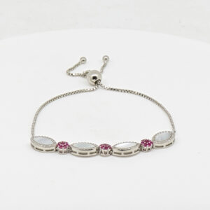 CZ  ADJUSTABEL BRACELET SILVER 92.5
