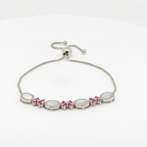 CZ  ADJUSTABEL BRACELET SILVER 92.5