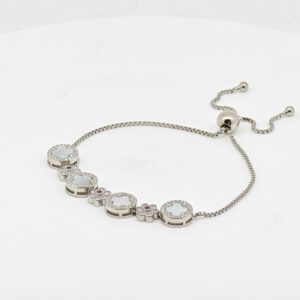 CZ  ADJUSTABEL BRACELET SILVER 92.5