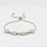 CZ  ADJUSTABEL BRACELET SILVER 92.5