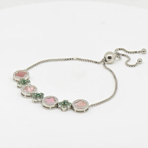 MINA CZ  ADJUSTABEL BRACELET SILVER 92.5