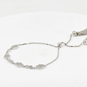 CZ  ADJUSTABEL BRACELET SILVER 92.5
