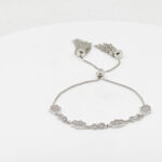 CZ  ADJUSTABEL BRACELET SILVER 92.5