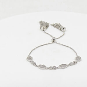 CZ  ADJUSTABEL BRACELET SILVER 92.5