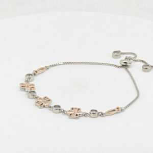 CZ  ADJUSTABEL BRACELET SILVER 92.5