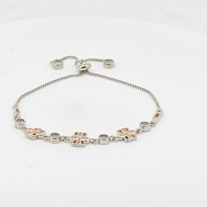 CZ  ADJUSTABEL BRACELET SILVER 92.5