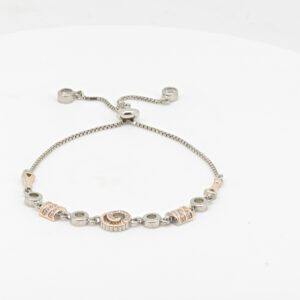 CZ  ADJUSTABEL BRACELET SILVER 92.5