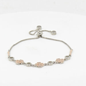 CZ  ADJUSTABEL BRACELET SILVER 92.5