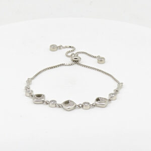 CZ  ADJUSTABEL BRACELET SILVER 92.5