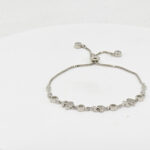 CZ  ADJUSTABEL BRACELET SILVER 92.5