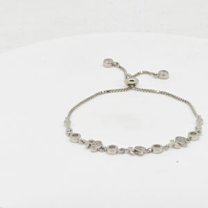 CZ  ADJUSTABEL BRACELET SILVER 92.5
