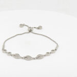 CZ  ADJUSTABEL BRACELET SILVER 92.5
