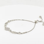 CZ  ADJUSTABEL BRACELET SILVER 92.5