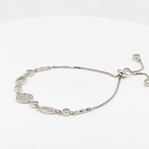 CZ  ADJUSTABEL BRACELET SILVER 92.5