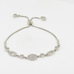 CZ  ADJUSTABEL BRACELET SILVER 92.5