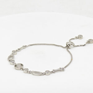 CZ  ADJUSTABEL BRACELET SILVER 92.5