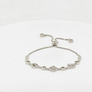 CZ  ADJUSTABEL BRACELET SILVER 92.5