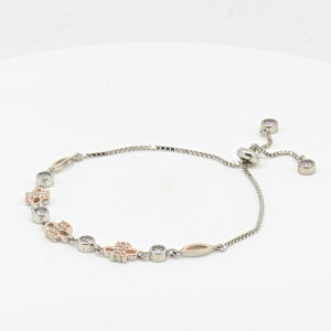 CZ  ADJUSTABEL BRACELET SILVER 92.5