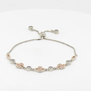 CZ  ADJUSTABEL BRACELET SILVER 92.5