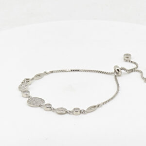 CZ  ADJUSTABEL BRACELET SILVER 92.5