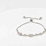 CZ  ADJUSTABEL BRACELET SILVER 92.5