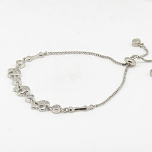 CZ  ADJUSTABEL BRACELET SILVER 92.5