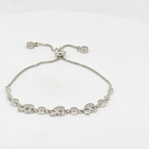 CZ  ADJUSTABEL BRACELET SILVER 92.5