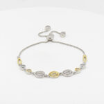 CZ  ADJUSTABEL BRACELET SILVER 92.5