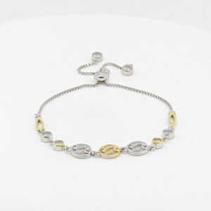 CZ  ADJUSTABEL BRACELET SILVER 92.5