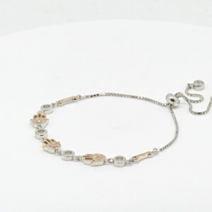 CZ  ADJUSTABEL BRACELET SILVER 92.5