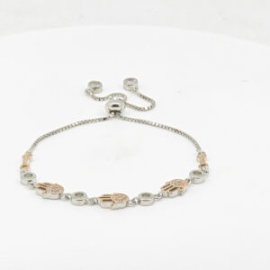CZ  ADJUSTABEL BRACELET SILVER 92.5