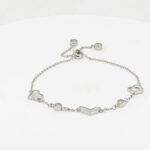 MOP CZ ADJUSTABEL BRACELET SILVER 92.5