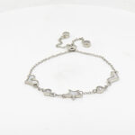 MOP CZ ADJUSTABEL BRACELET SILVER 92.5