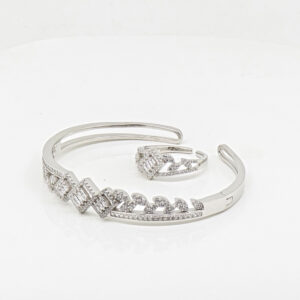 SILVER KADA BRACELET WITH RING 92.5