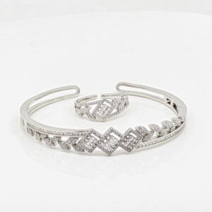 SILVER KADA BRACELET WITH RING 92.5