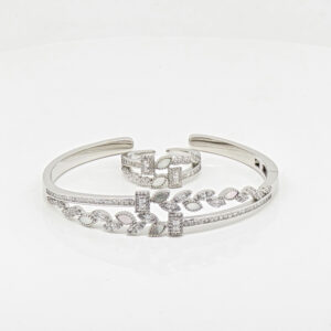 SILVER KADA BRACELET WITH RING 92.5