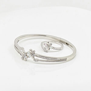 SILVER KADA BRACELET WITH RING 92.5